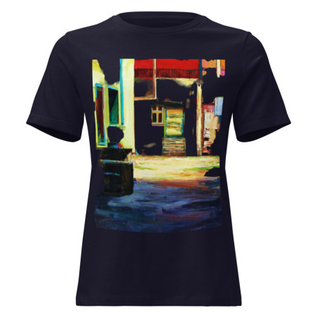 Women’s Relaxed T‑Shirt with Thessaloniki Paint Design