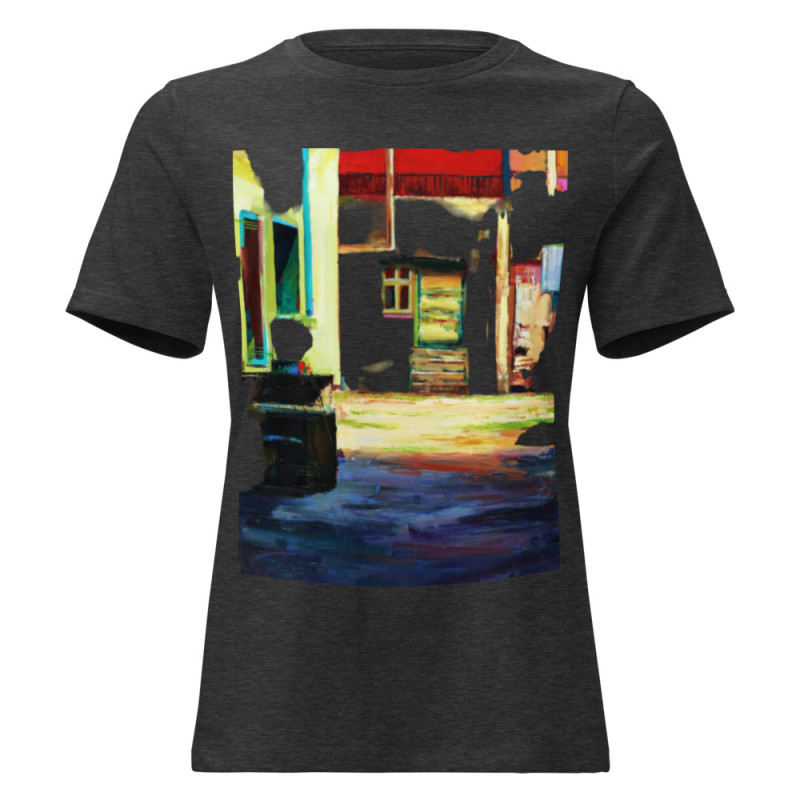 Women’s Relaxed T‑Shirt with Thessaloniki Paint Design